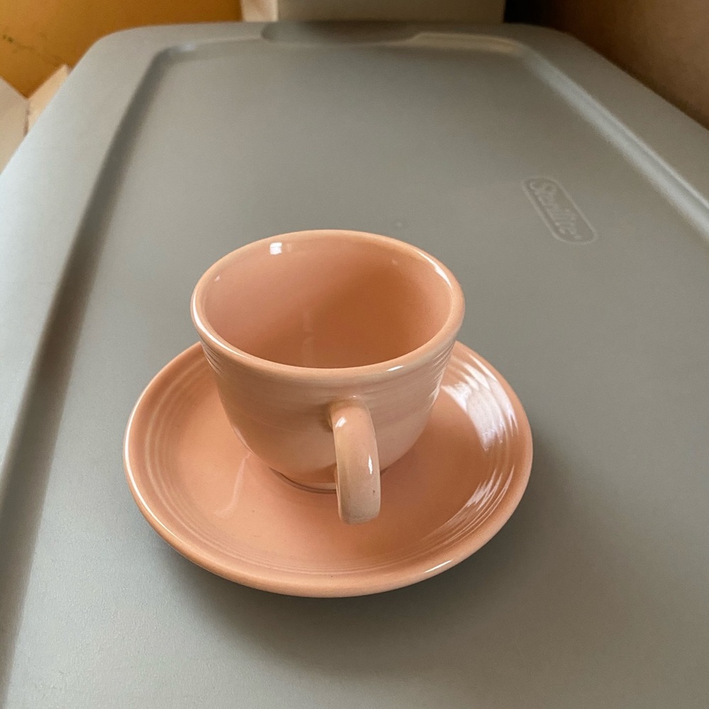 Fiesta Apricot Teacup and Saucer retired 1998